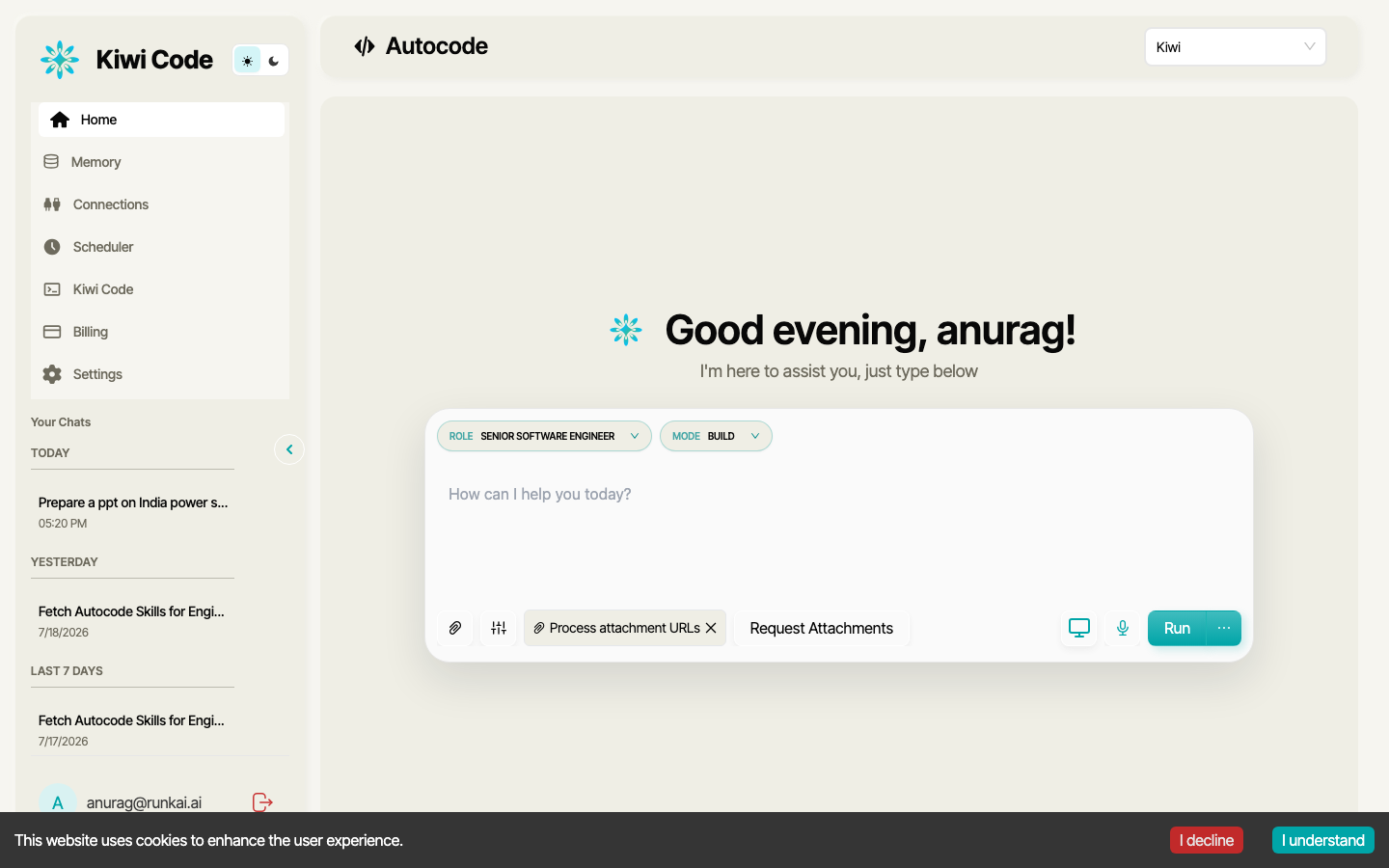 Web Dashboard — Autocode