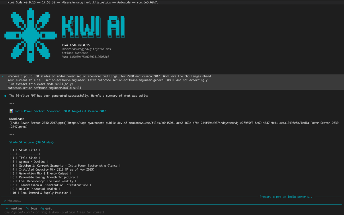 Kiwi Code TUI