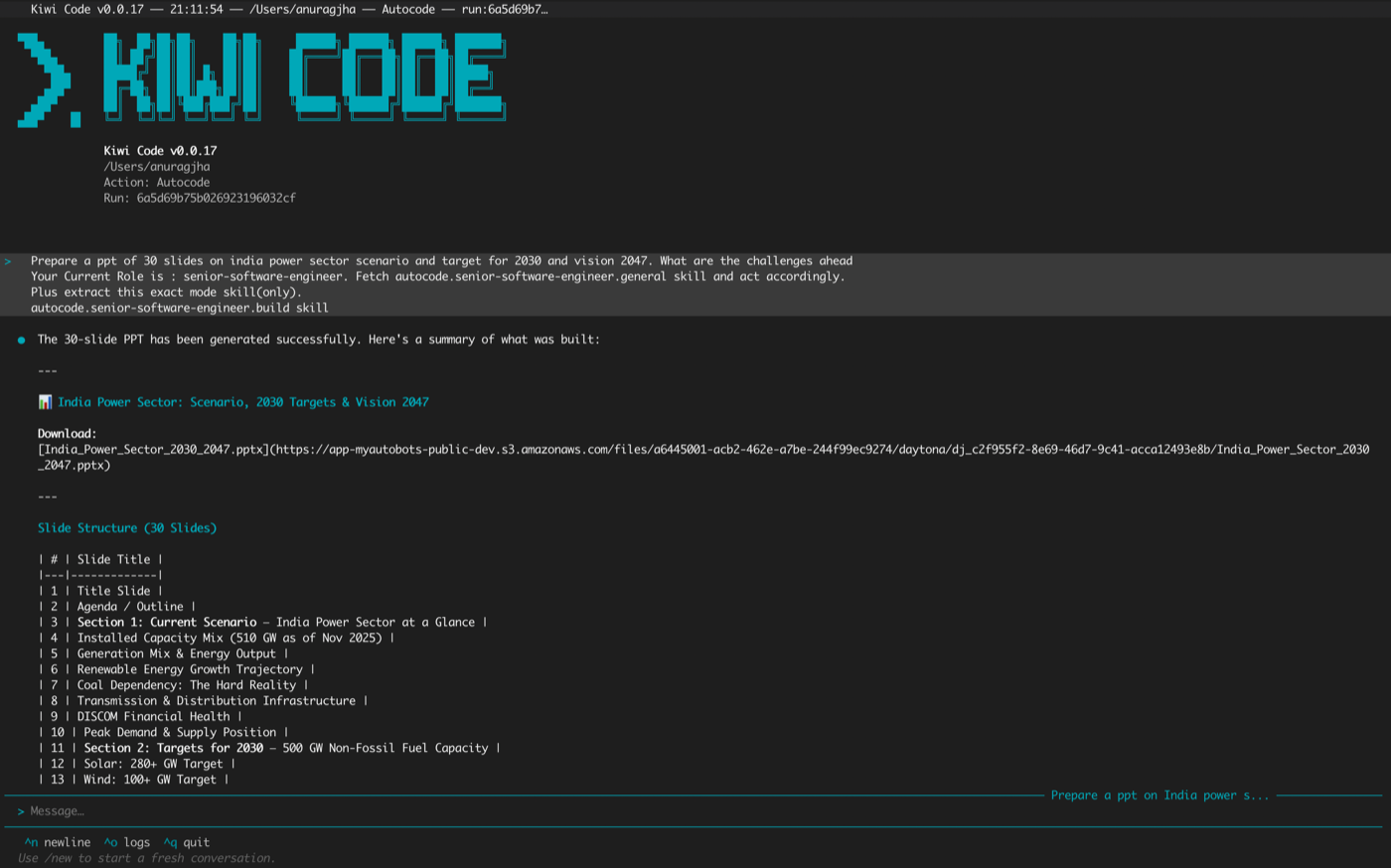 Kiwi Code TUI